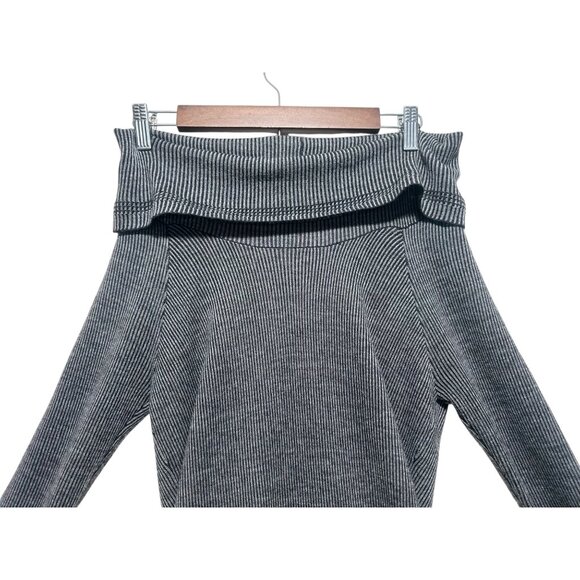 Toad & Co 100% Merino Wool Sweater Dress Small Gray Off Shoulder Outdoors Knit - Picture 9 of 16